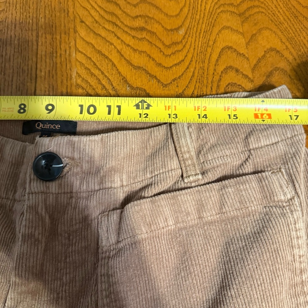 Quince Corduroy Wide-Leg Crop Pants in Light Brown Sz 14 Elevated Basics - Picture 12 of 14